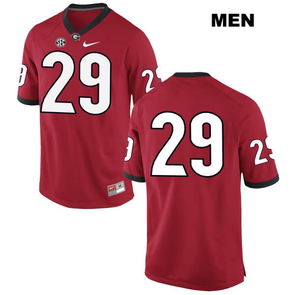 Georgia Bulldogs Men's Darius Jackson #29 NCAA No Name Authentic Red Nike Stitched College Football Jersey ZUZ7056VR